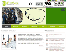 Tablet Screenshot of exotherminstruments.com